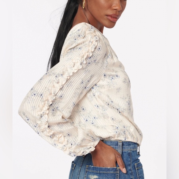 NWT Cami NYC lotus one shoulder silk cotton top XS - Picture 3 of 15